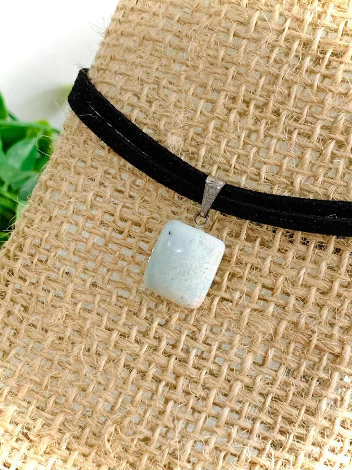 Pingente Larimar - Formato Quadrado