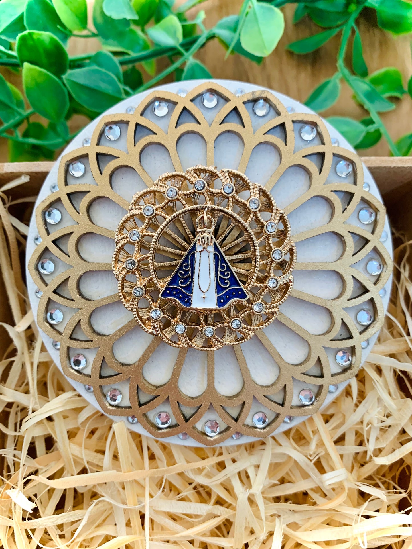 Mandala Nossa Senhora Aparecida 9cm