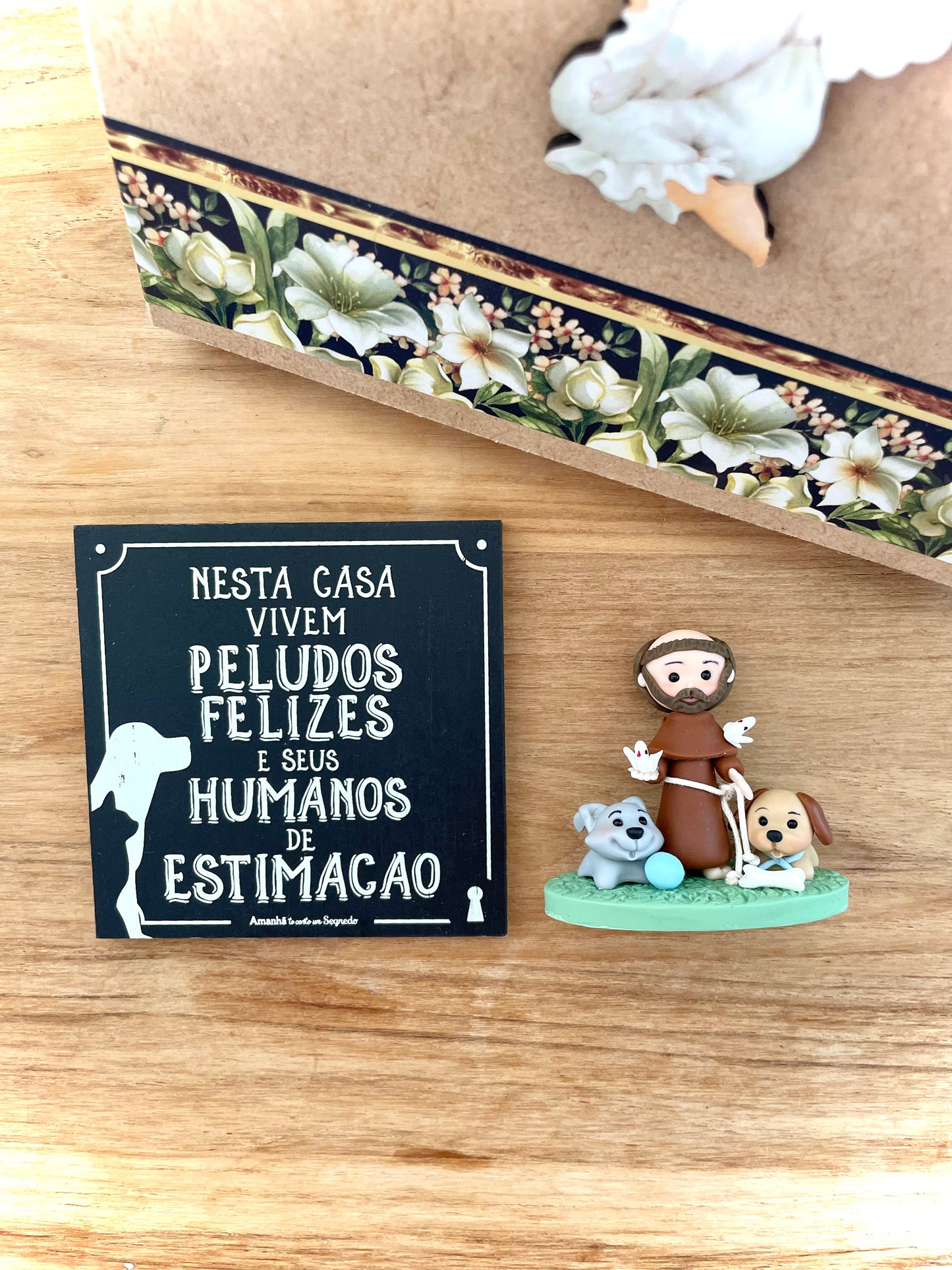 Kit Pet -  Íma "Nesta Casa Vivem Peludos Felizes..." - São Francisco