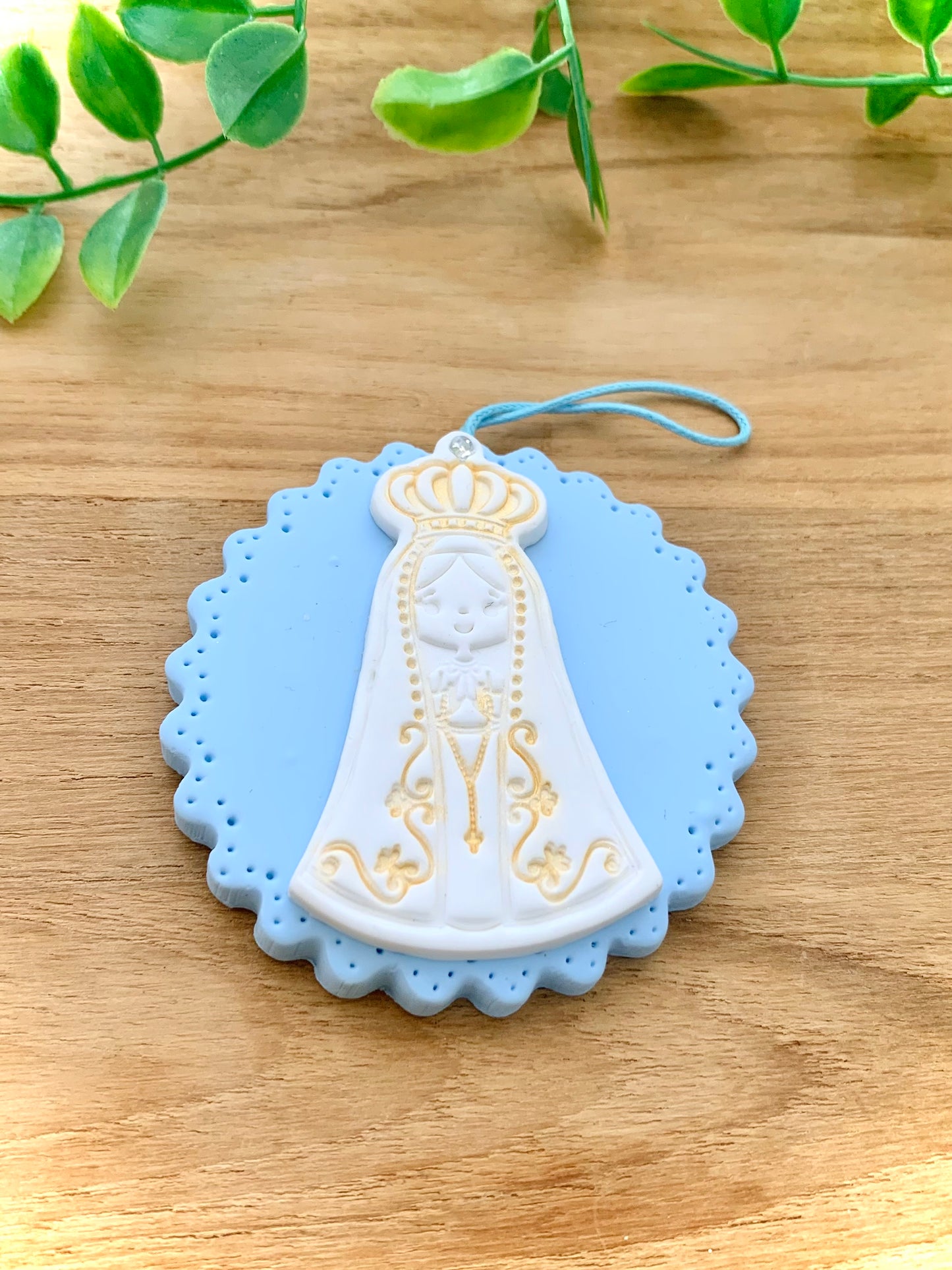 Medalhão Biscuit - Nossa Senhora de Fátima