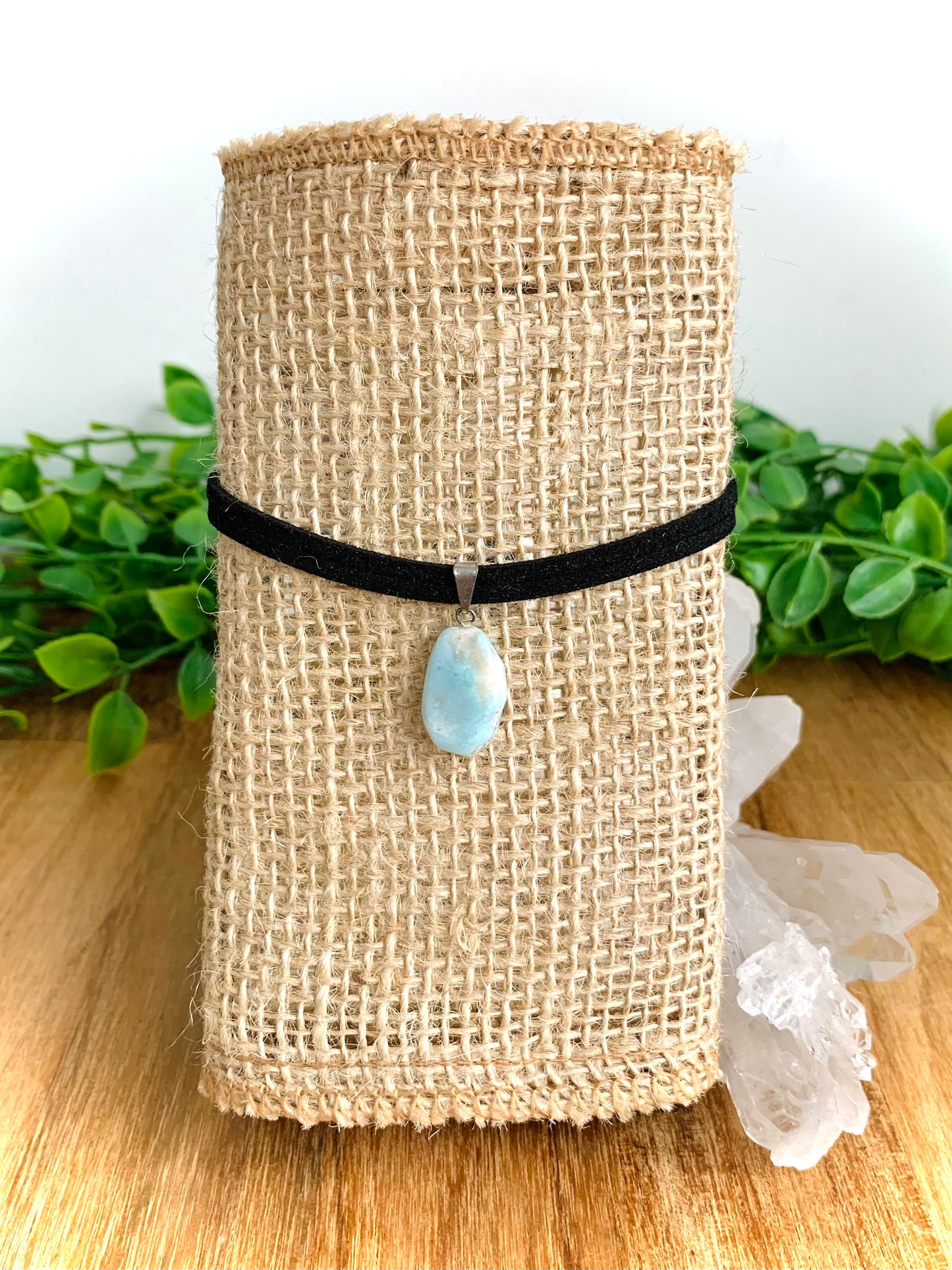 Pingente Larimar - Pedra Rolada