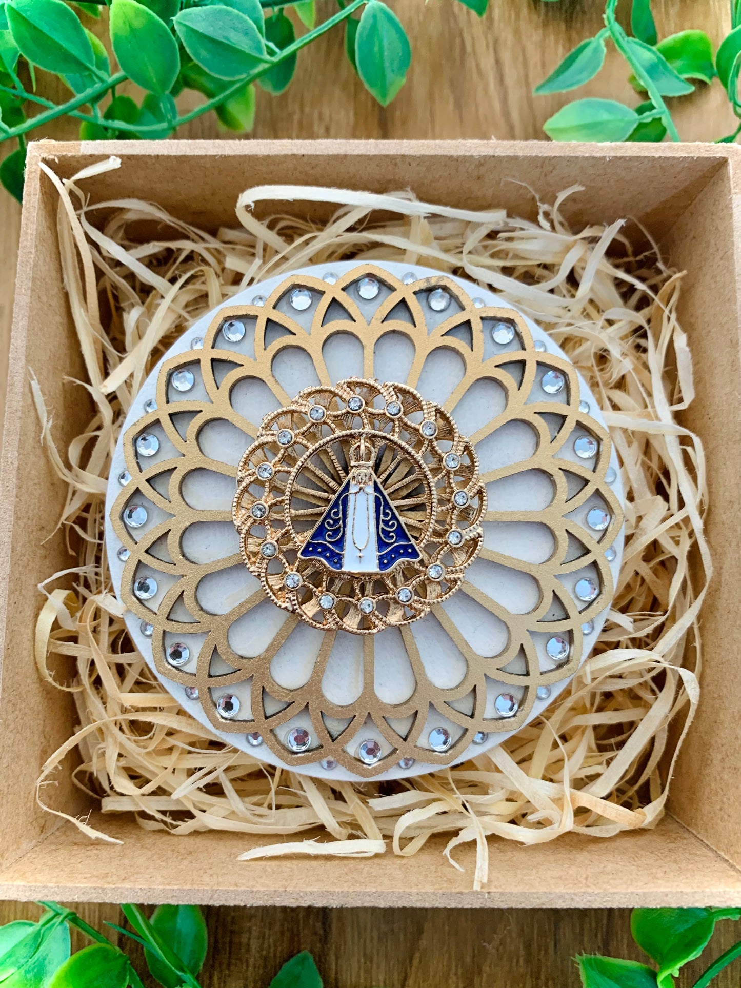 Mandala Nossa Senhora Aparecida 9cm