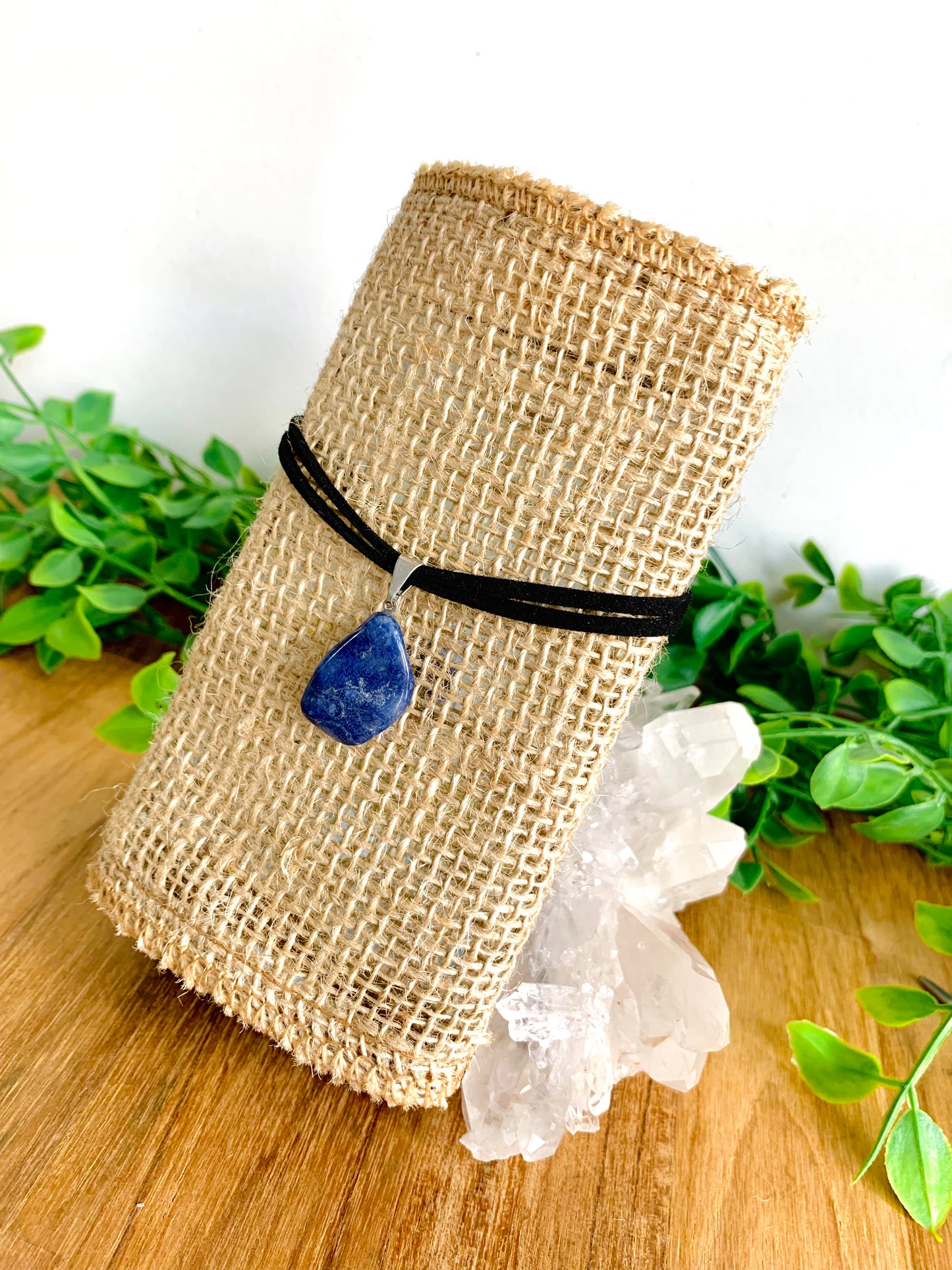 Pingente Quartzo Azul - Pedra Rolada