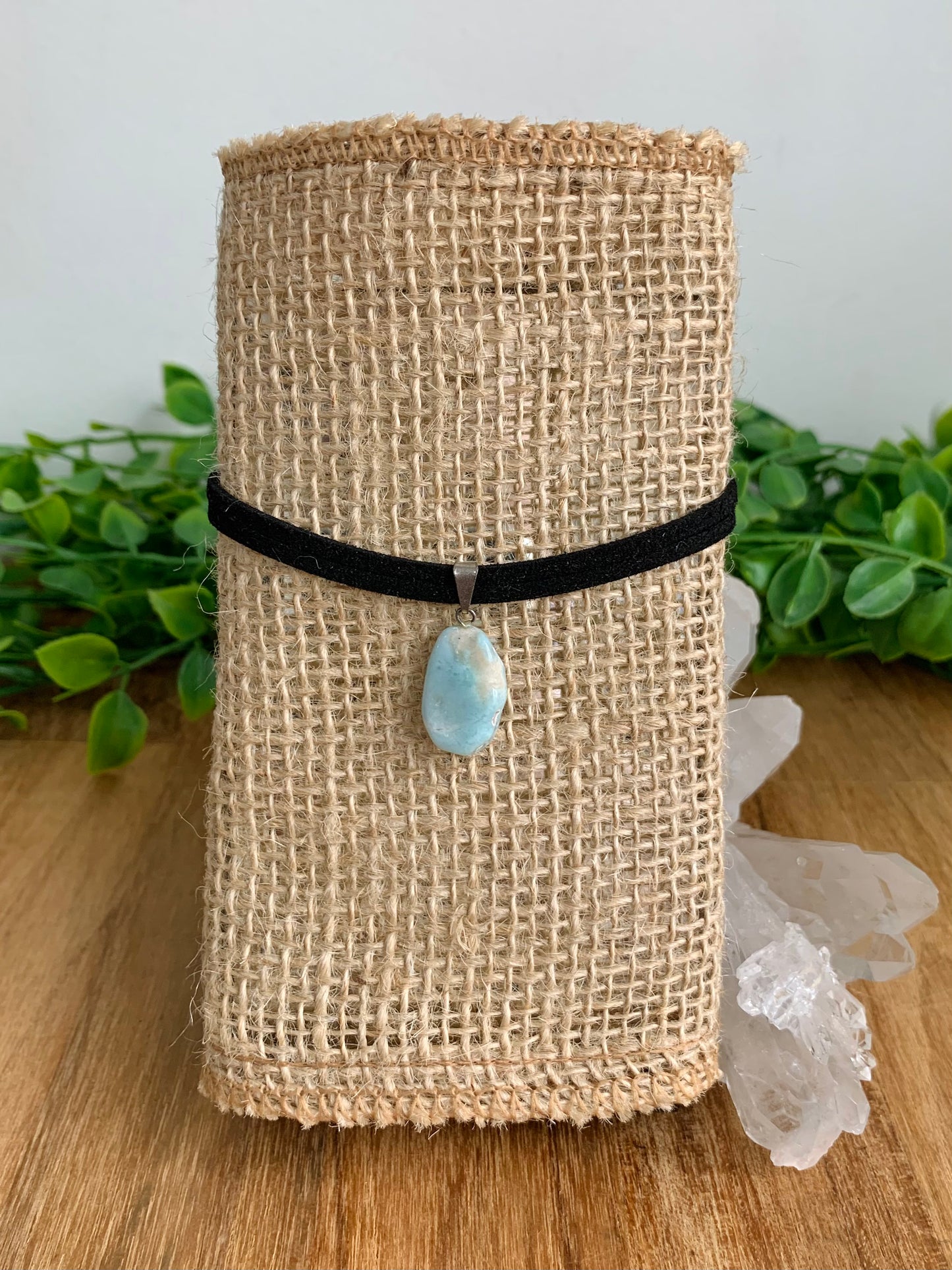 Pingente Larimar - Pedra Rolada