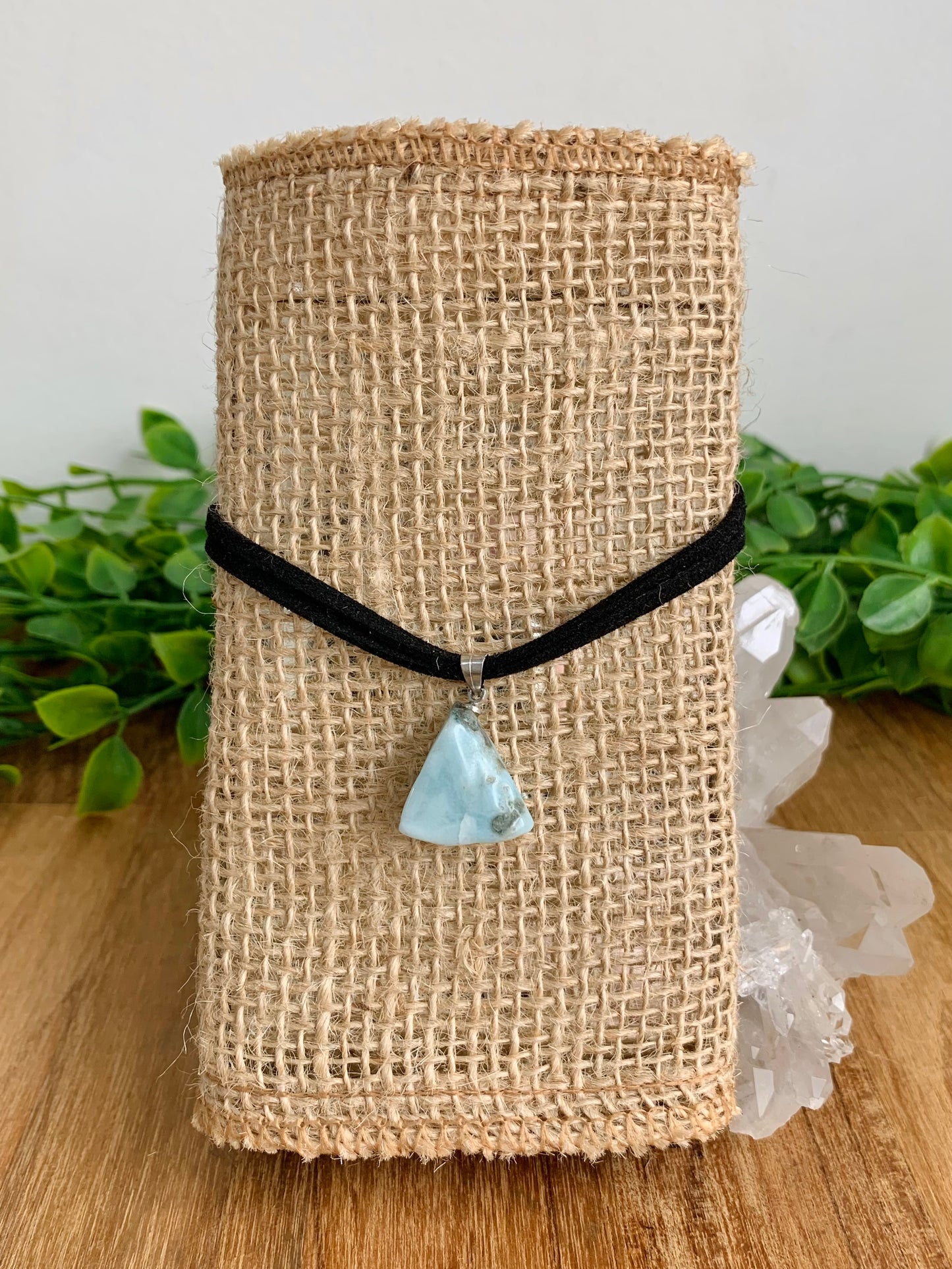 Pingente Larimar - Formato Triângulo