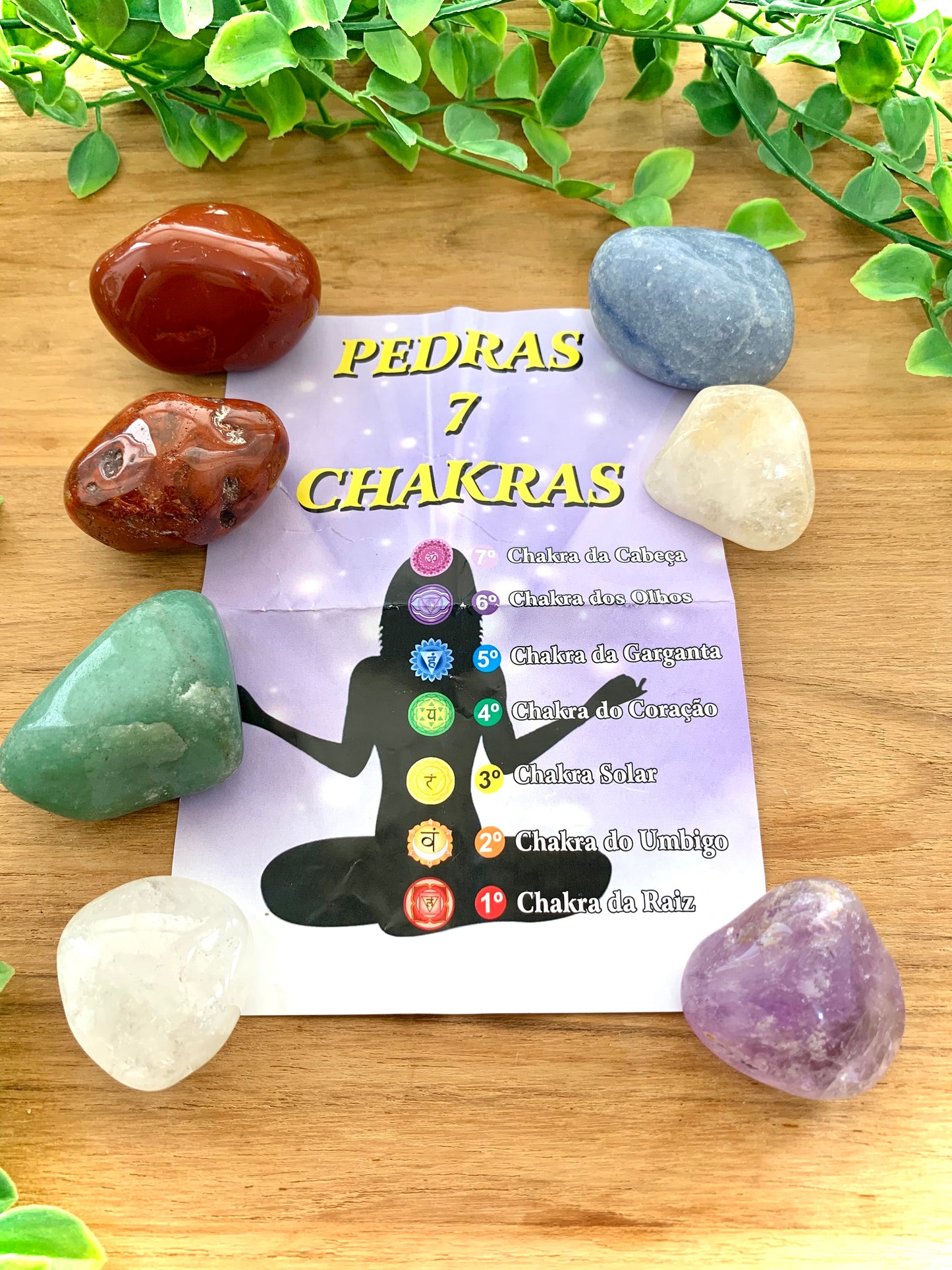 Kit Pedras dos Chakras - Roladas