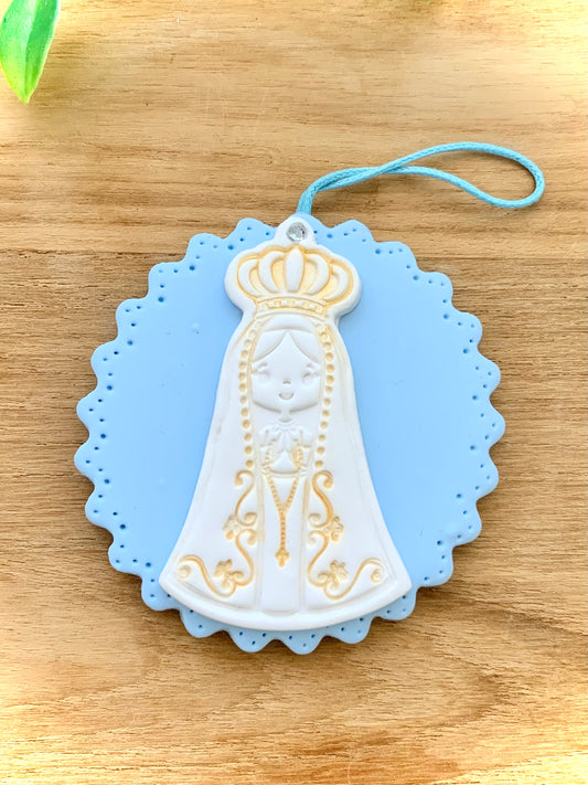 Medalhão Biscuit - Nossa Senhora de Fátima