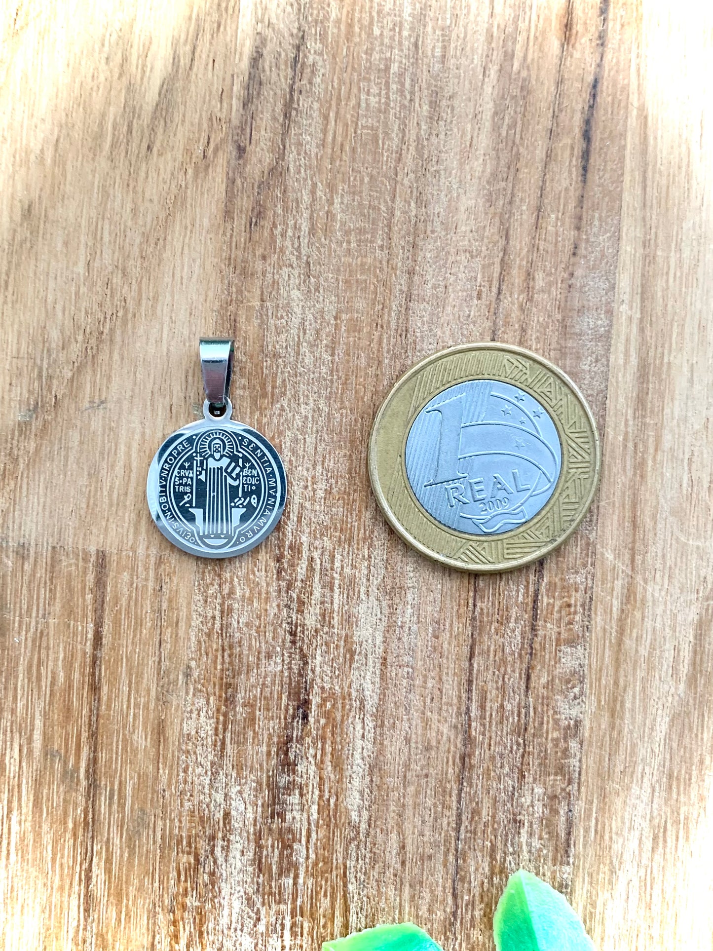 Medalha Pequena São Bento Aço Inox