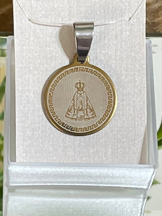 Medalha Nossa Senhora Aparecida Aço
